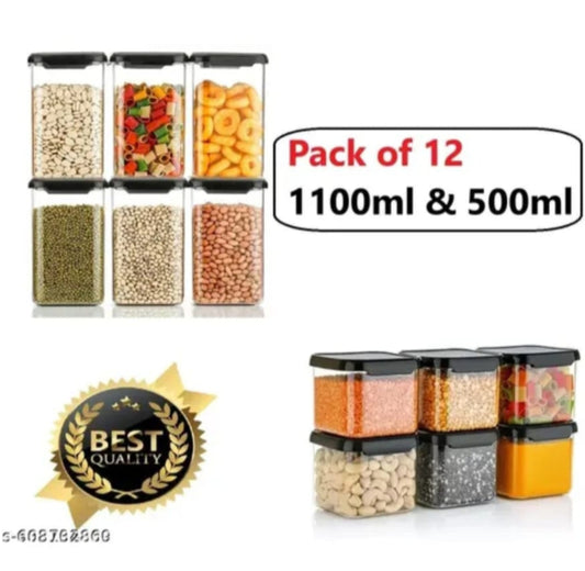 Storage Container Set – Pack of 12 (1100ml & 500ml)