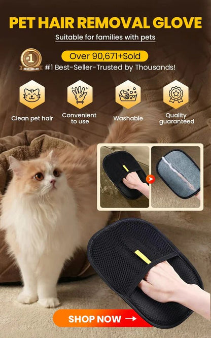 Static  Pet Hair Removal Gloves